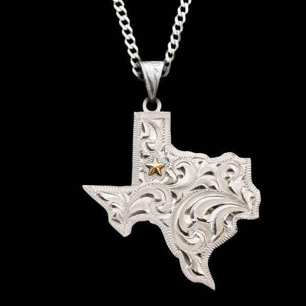 Celebrate USA with our State Custom Pendant. Texas, Illinois, Florida, Washington, Arizona... Customize your pendant with any state figure, base color and sterling silver chain model! Order now!